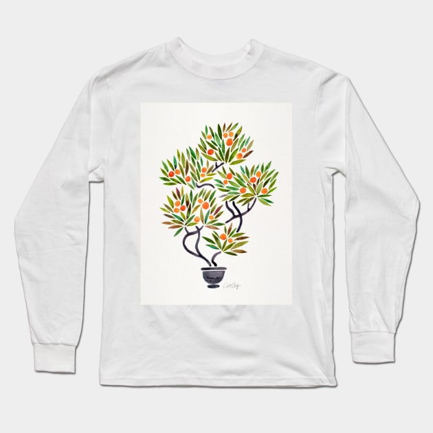 Orange Bonsai Orange Long Sleeve T-Shirt by CatCoq